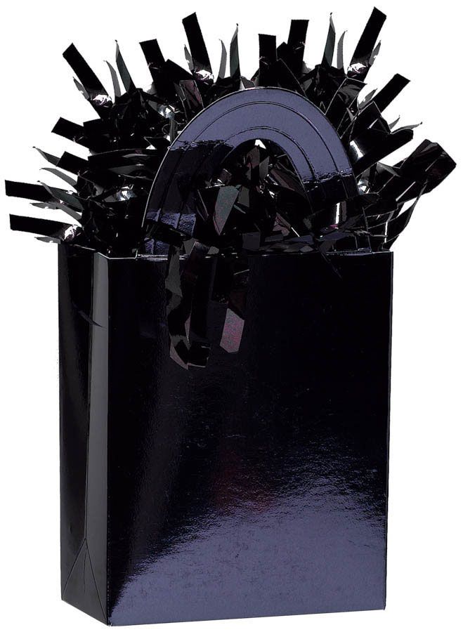 Black Mini Tote Balloon Weight - Pack of 12