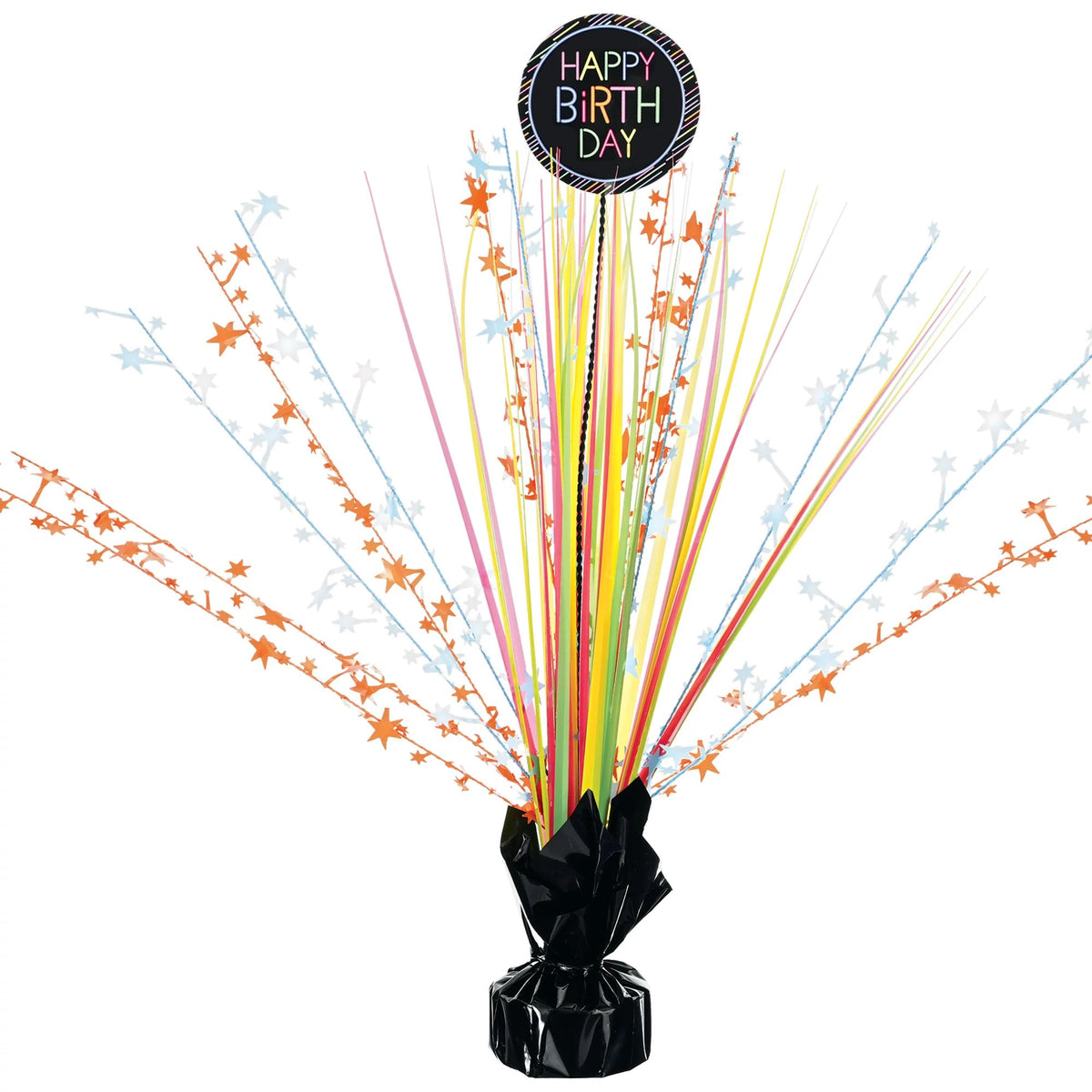 Neon Lights Birthday Centerpiece Spray - Pack of 2