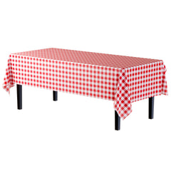 54 In. x 100 Ft. Cut To Size Red Gingham Table Roll