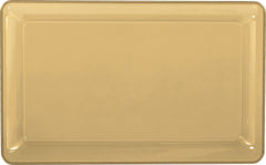 Rectangle Plastic Reusable Serving Platter, Gold, 18-in - Case of 12
