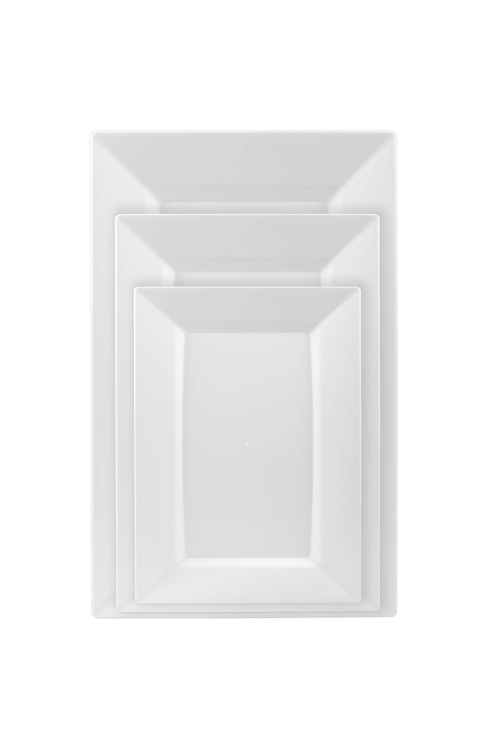 12.75 In. Clear Rectangular Plastic Plates | 120 Count