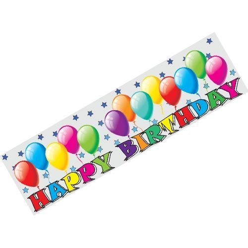 12 Ft. "Happy Birthday" Stars Banner | 6 Count