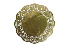 12 In. Round Gold Foil Doilies | 48 Count