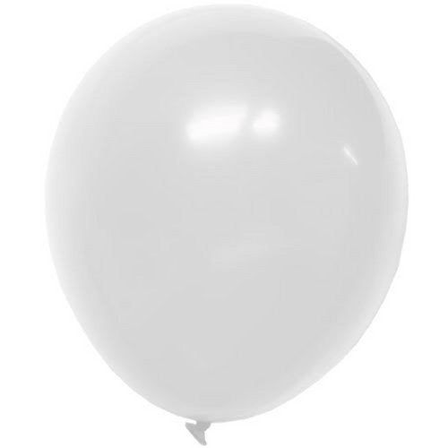 12 In. White Latex Balloons | 50 Count