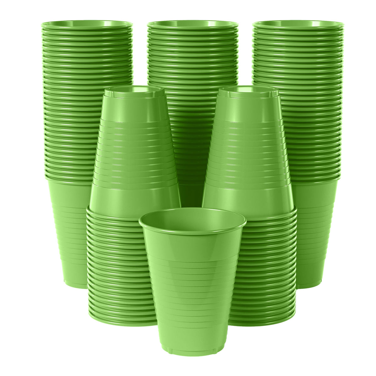 12 Oz. Lime Green Plastic Cups | 100 Count