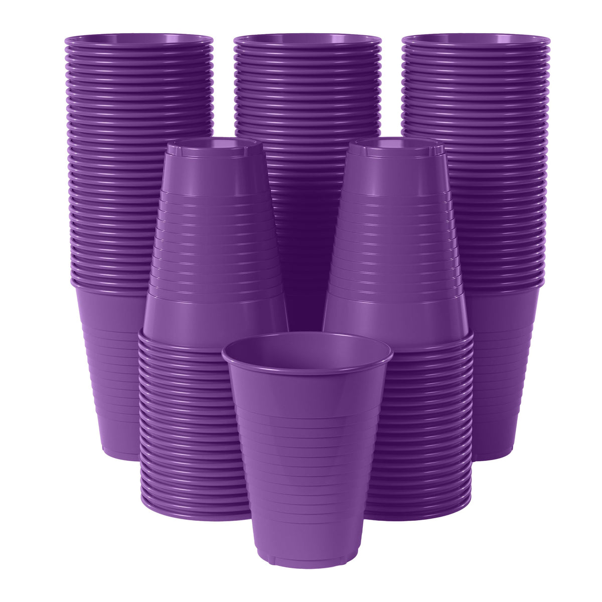 12 Oz. | Purple Plastic Cups | 600 Count