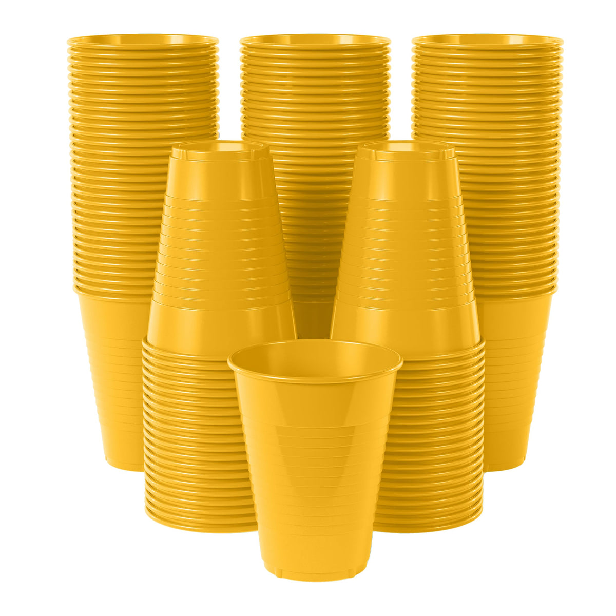 12 Oz. | Yellow Plastic Cups | 600 Count