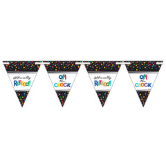 "Off The Clock" Pennant Banner, Multi-Colored, 15-foot - Case of 72