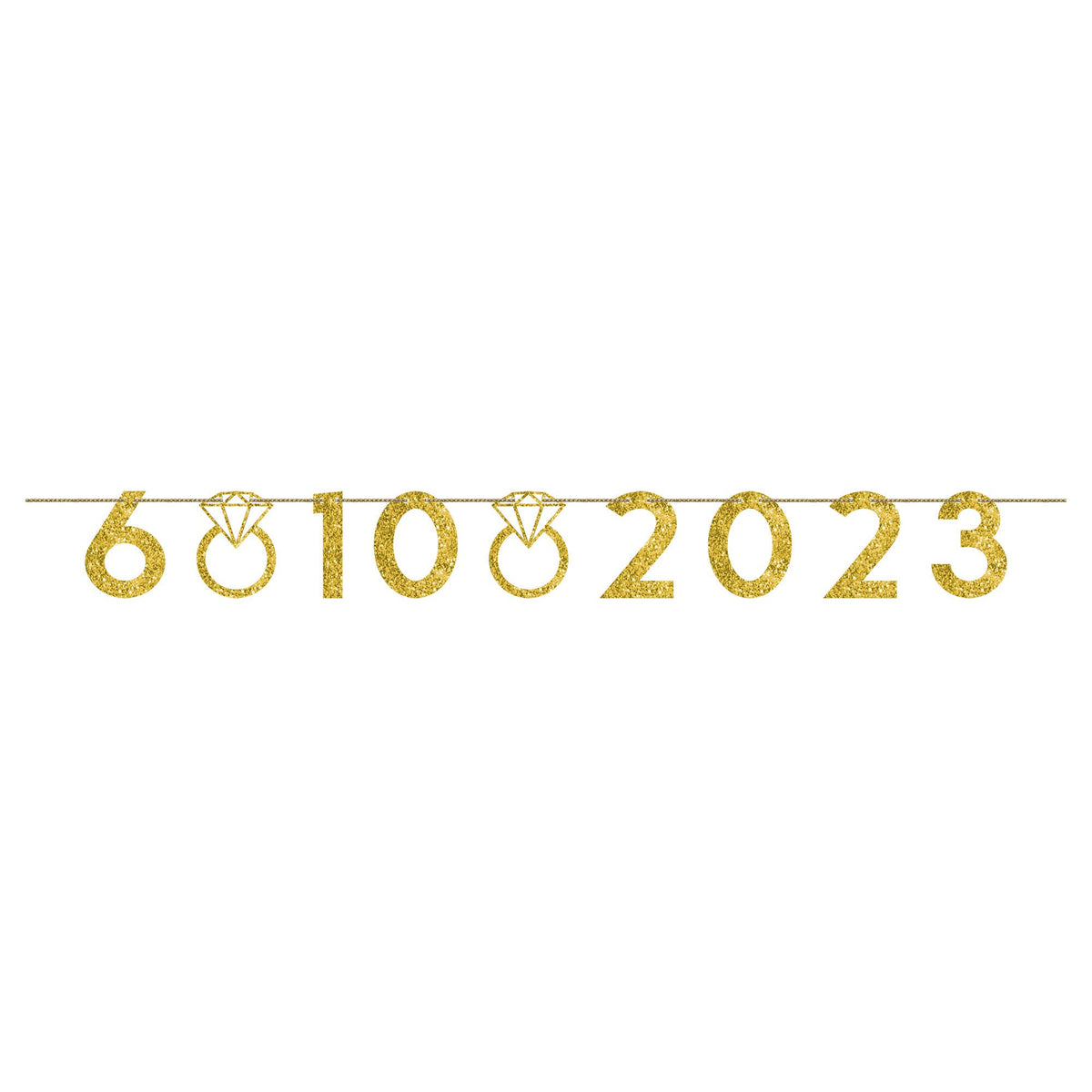 Customizable Banner Kit, Gold, 9-inch - Pack of 6