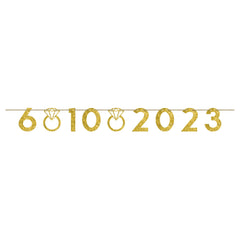 Customizable Banner Kit, Gold, 9-inch - Pack of 6