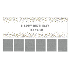 Happy Birthday To You DIY Customizable Hanging Garland Banner, Gold/Silver, 5.25-ft - Pack of 12