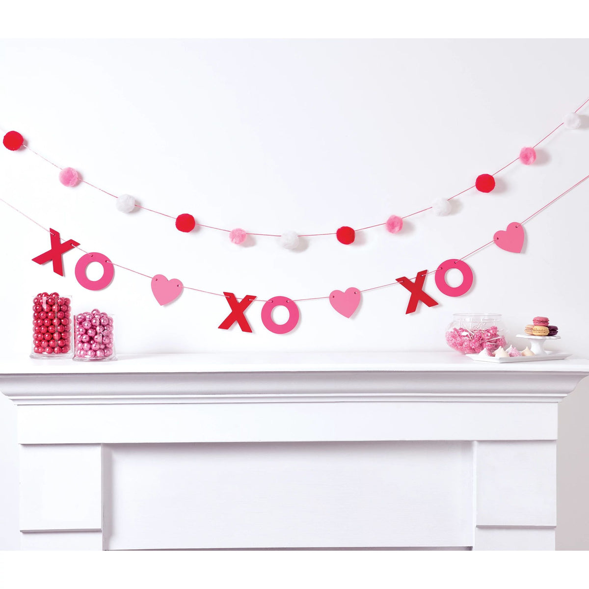 Valentines Happy Valentine's Day Double MDF Banner - Pack of 4