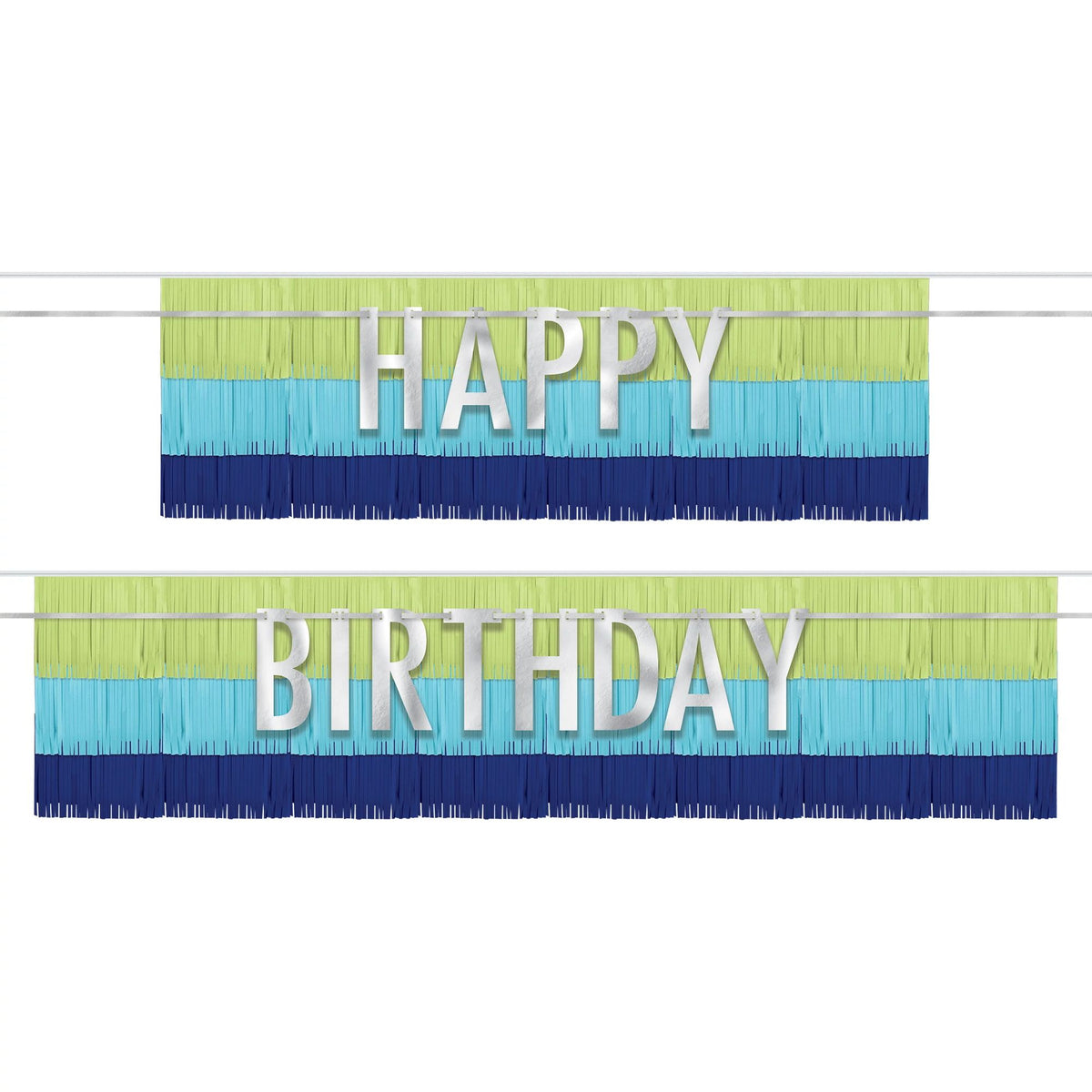 Modern Fringe Happy Birthday Banner - Case of 36