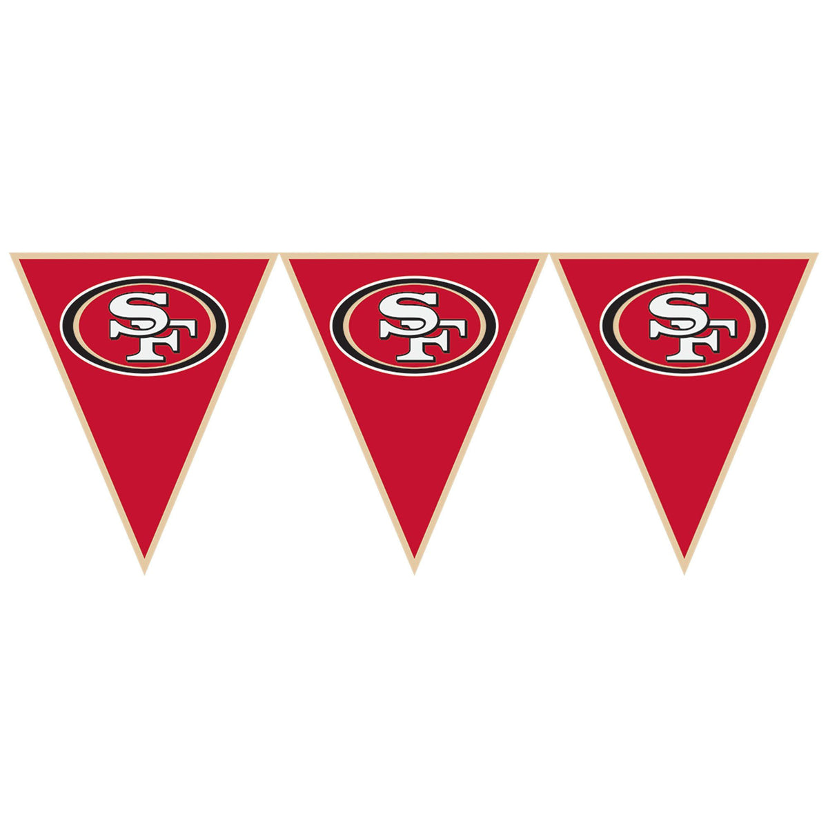 San Francisco 49ers NFL Pennant Banner - Pack of 6