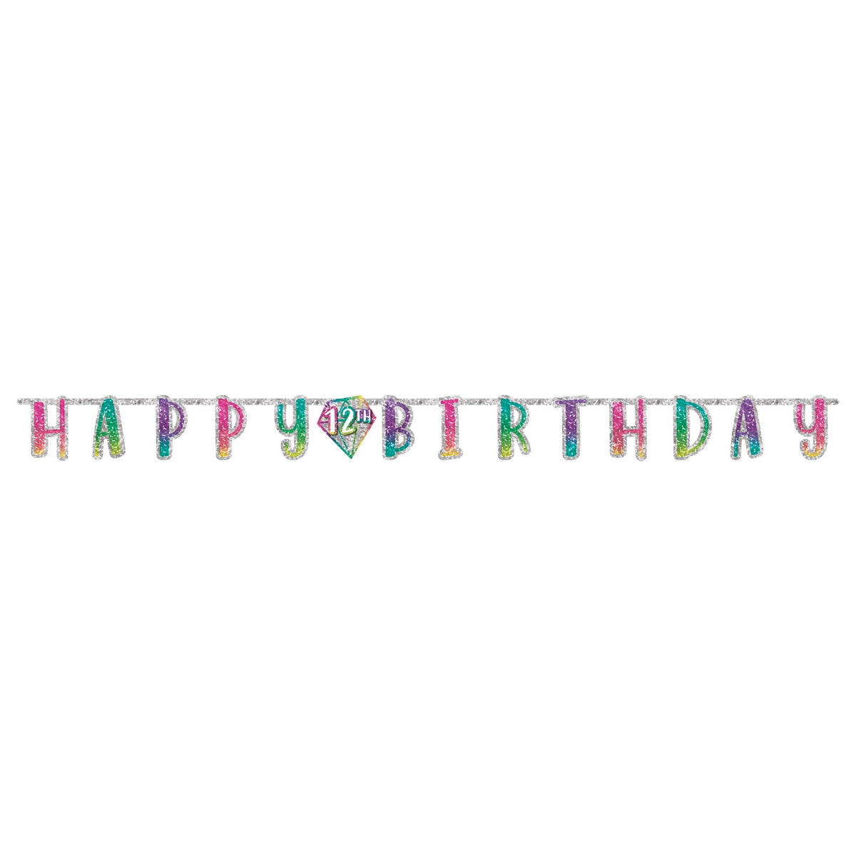 Sparkle Add-an-Age Customizable Happy Birthday Banner - Pack of 3