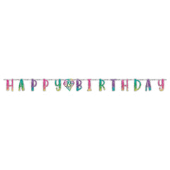 Sparkle Add-an-Age Customizable Happy Birthday Banner - Pack of 3