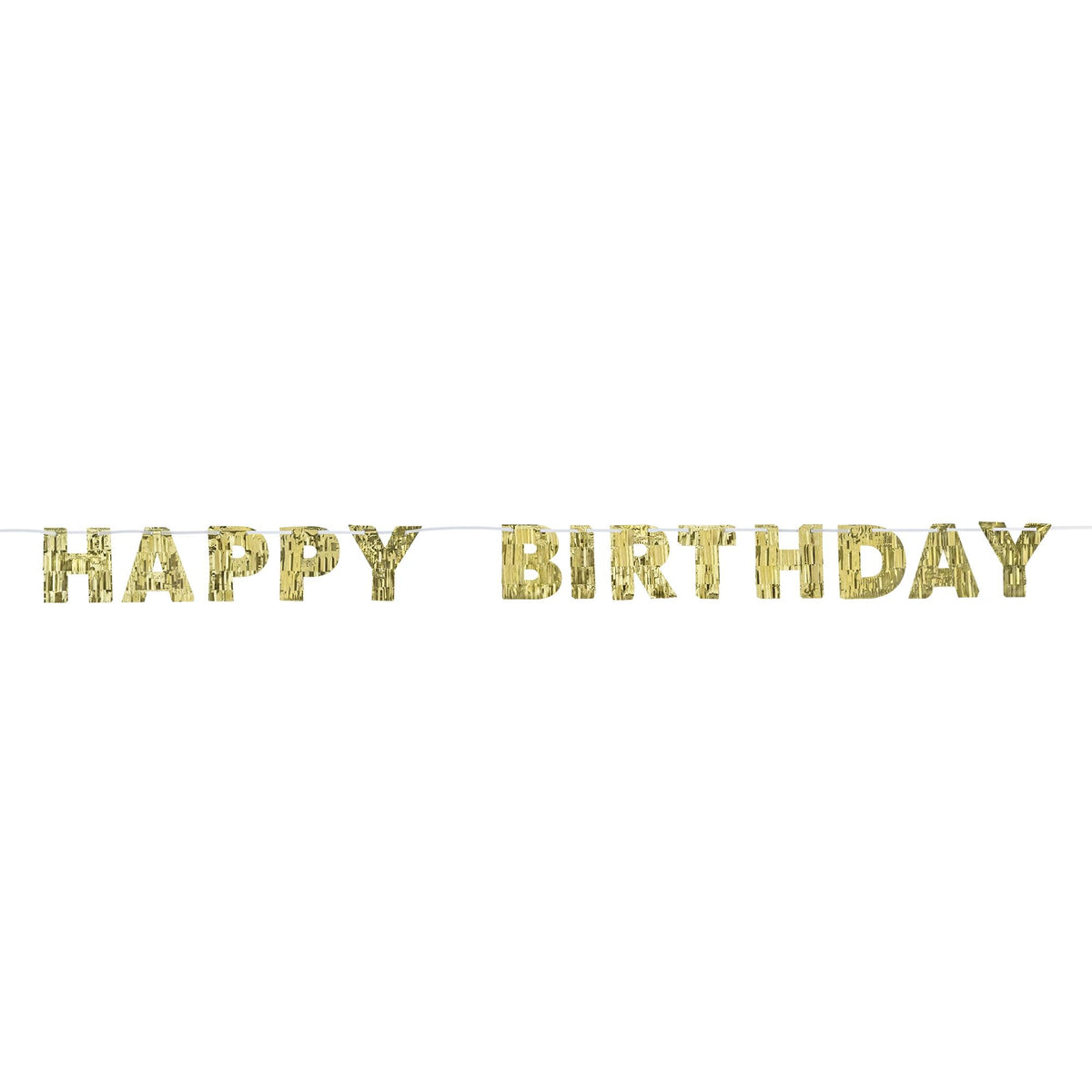 Golden Age Happy Birthday Gold Letter Banner - Pack of 6