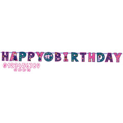 Disney Encanto Customizable Birthday Banner, Purple/Pink, 10.5-foot - Pack of 6