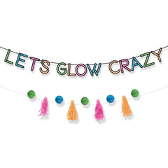 Let's Glow Crazy Birthday Banner Set - Case of 48