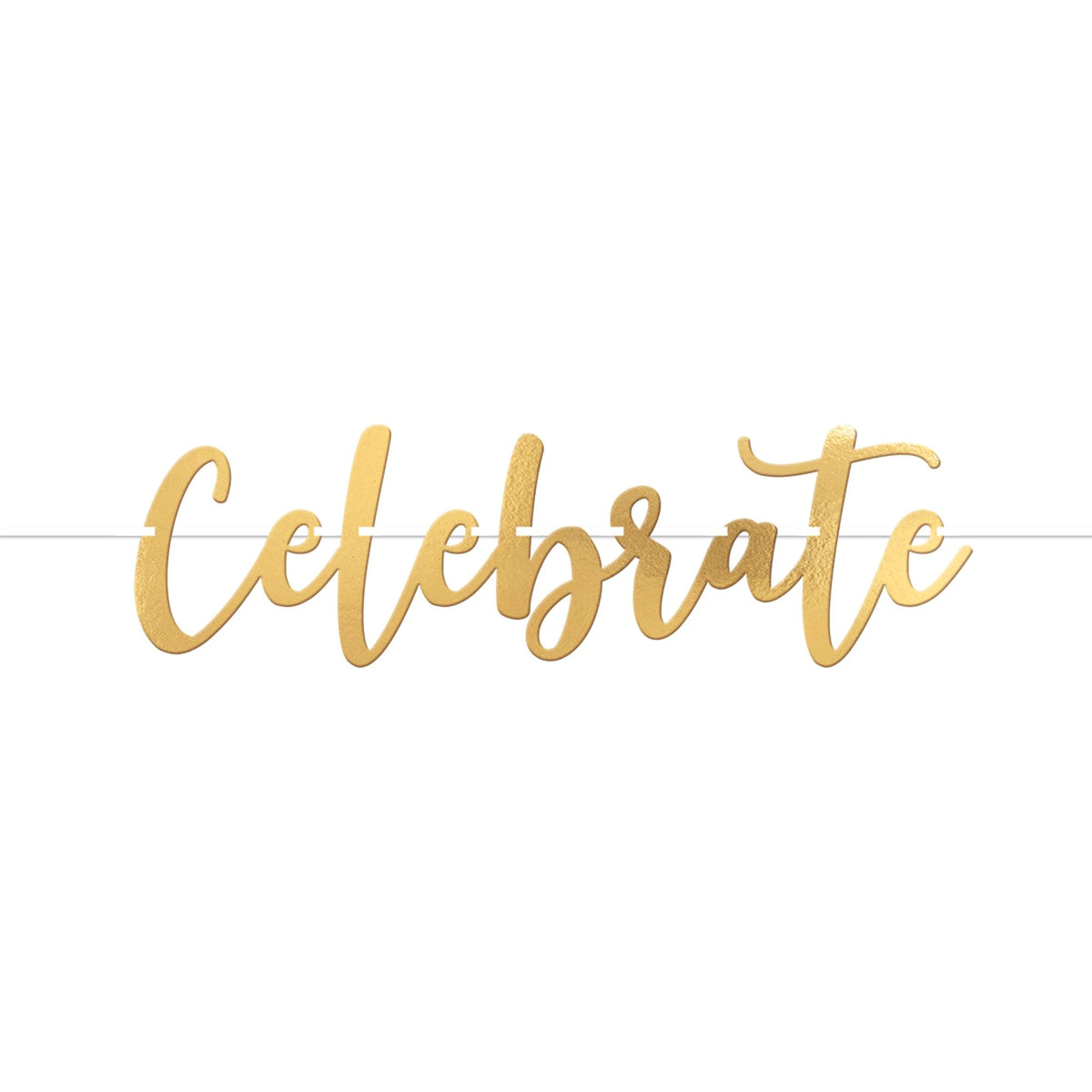 Gold Motif Celebrate Banner - Case of 48