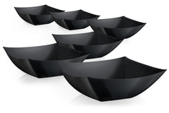 128 Oz. Black Convex Bowls | 4 Count