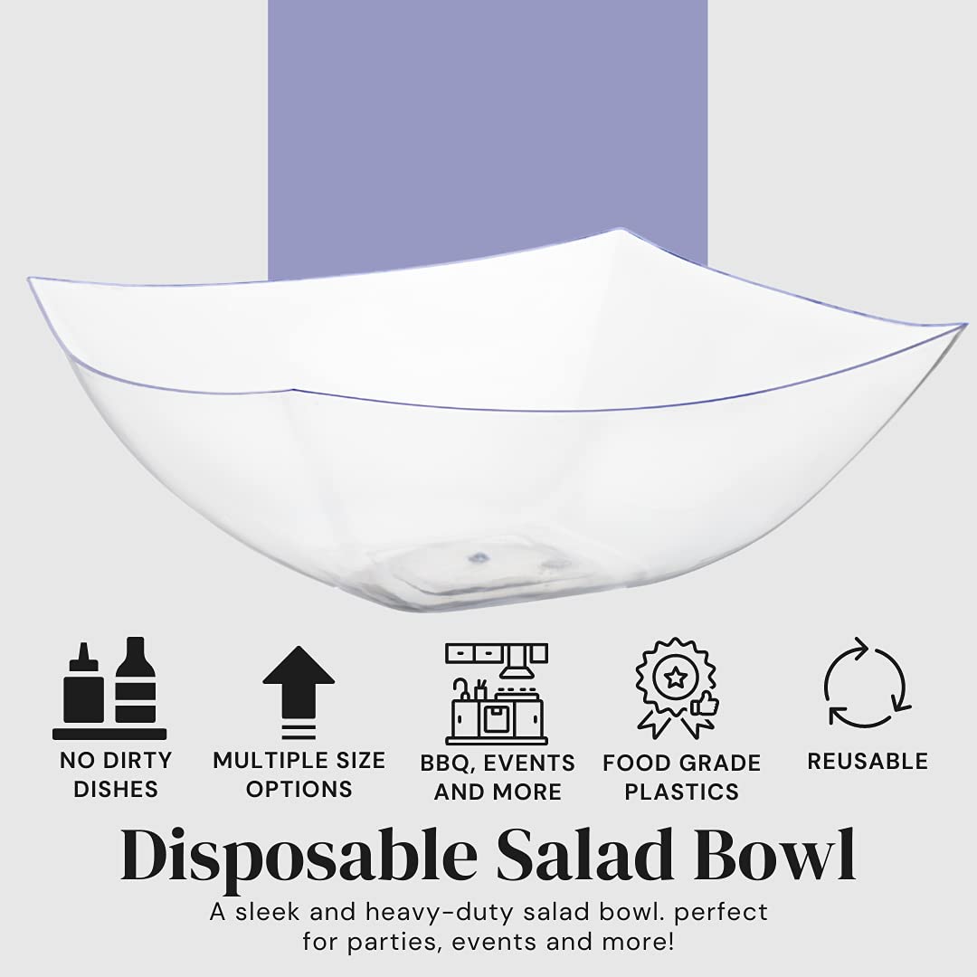 128 Oz. Clear Convex Bowls | 4 Count