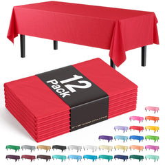 Premium Red Table Cover | 12 Pack