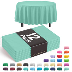 Premium Round Mint Table Cover | 12 Pack