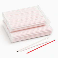 Dixie® 12 In. Giant Wrapped Plastic Straws Red Bagged | 1200 Count