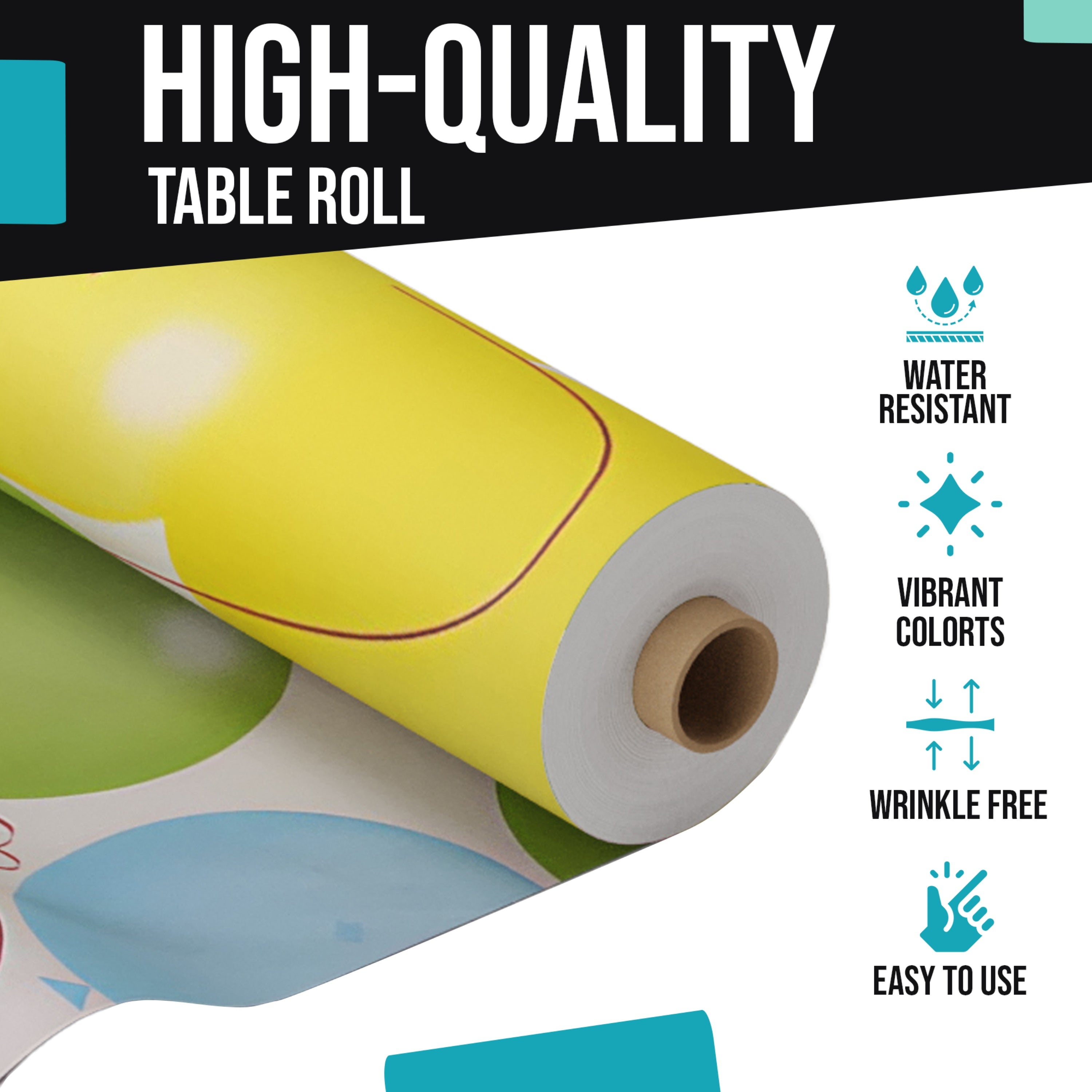 40 In. x 300 Ft. Balloon Print Table Roll