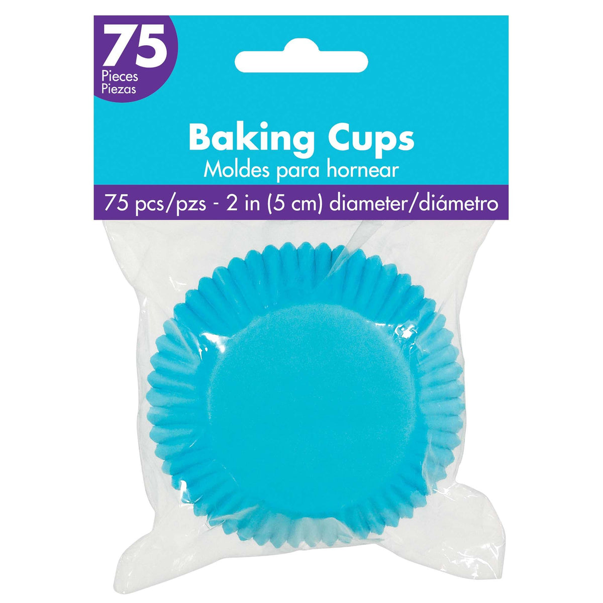Wilton Caribbean Blue Baking Cups, 2-inch, 75-ct - Pack of 3