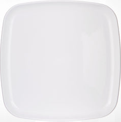 Square Plastic Reusable Serving Platter, White, 14-in - Case of 60