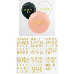 Foil Balloon Stickers, Gold, 6-ct - Pack of 2
