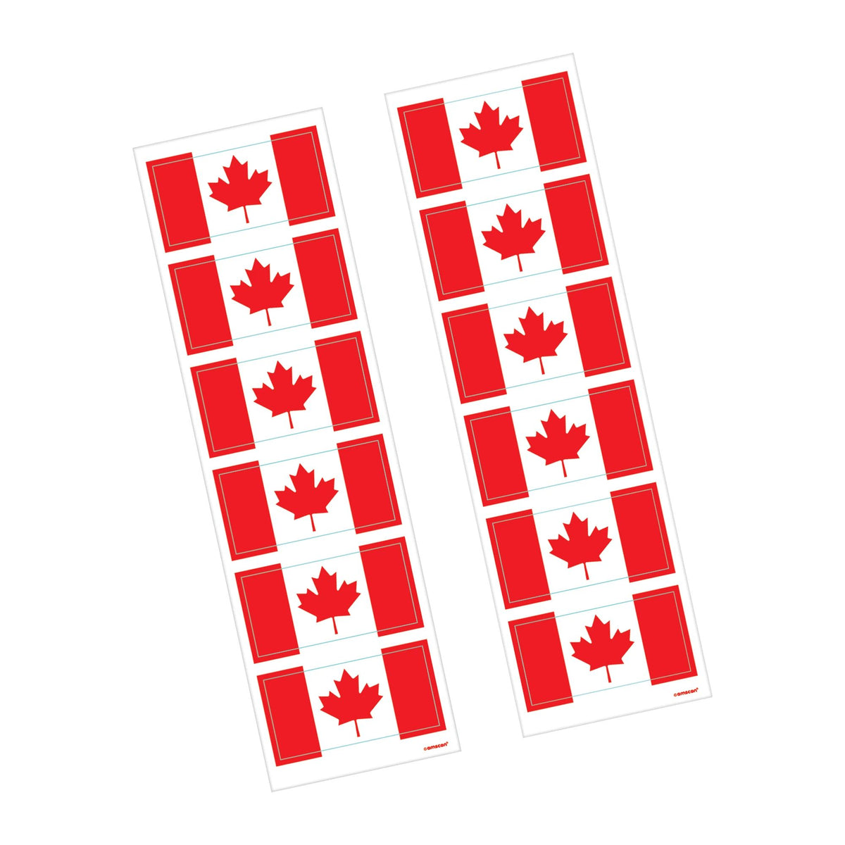 Canadian Flag Sticker Pack - 8 Sheets - Pack of 3