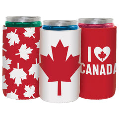 Canada Day Drink Cover Sleeves - Assorted Designs (3-Pack) - Pack of 6