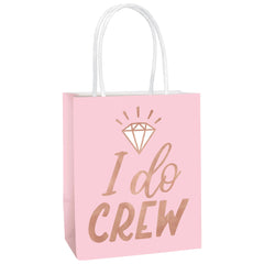 I Do Crew Kraft Gift Bags, Pink/Rose Gold, 11-inch, 6-ct - Pack of 2