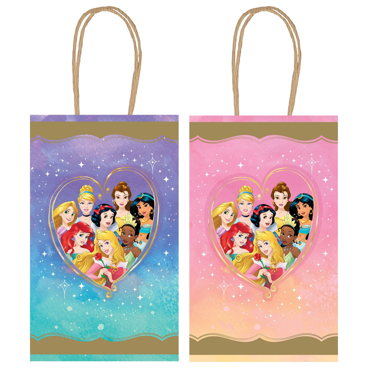 Disney Princess Once Upon a Time Paper Treat Bags, 8-inch, 8-ct - Case of 60