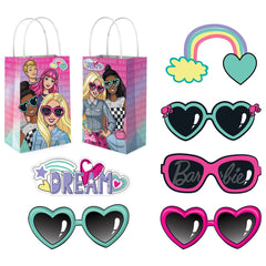 Barbie Create Your Own Kraft Gift Bags, Pink/Blue, 12.25-inch, 8-ct - Case of 36
