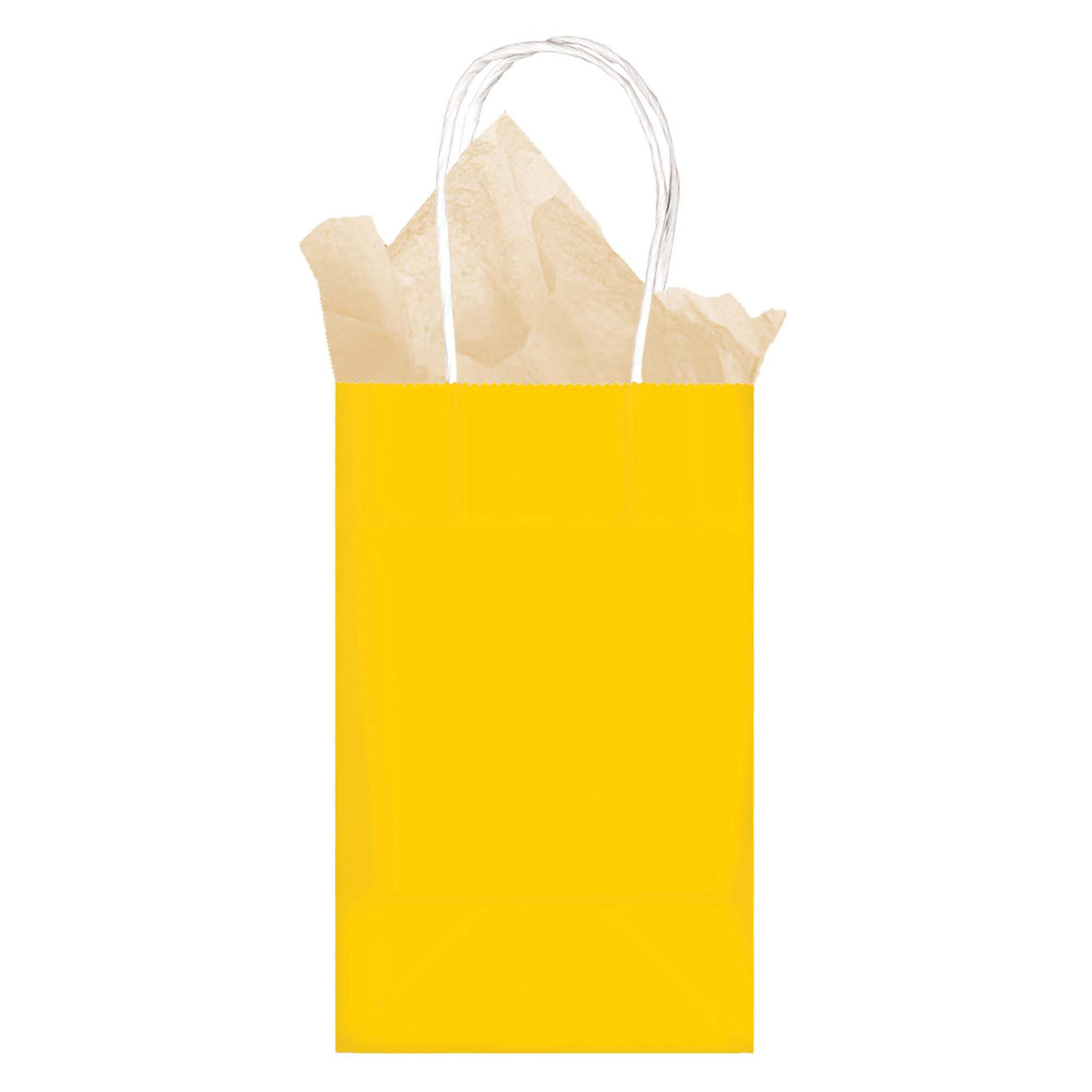 Light Yellow Small Kraft Gift Bag - Pack of 6