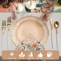 Rosé/Gold Petal Plates Combo Pack | 40/40