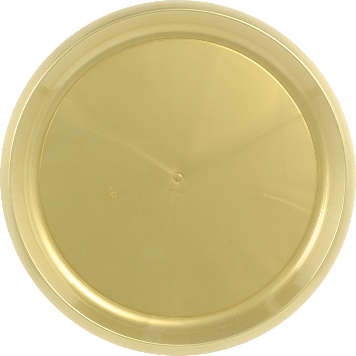 Elegant Gold Round Plastic Platter, 16-inch - Pack of 2
