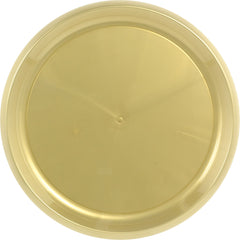 Elegant Gold Round Plastic Platter, 16-inch - Pack of 2