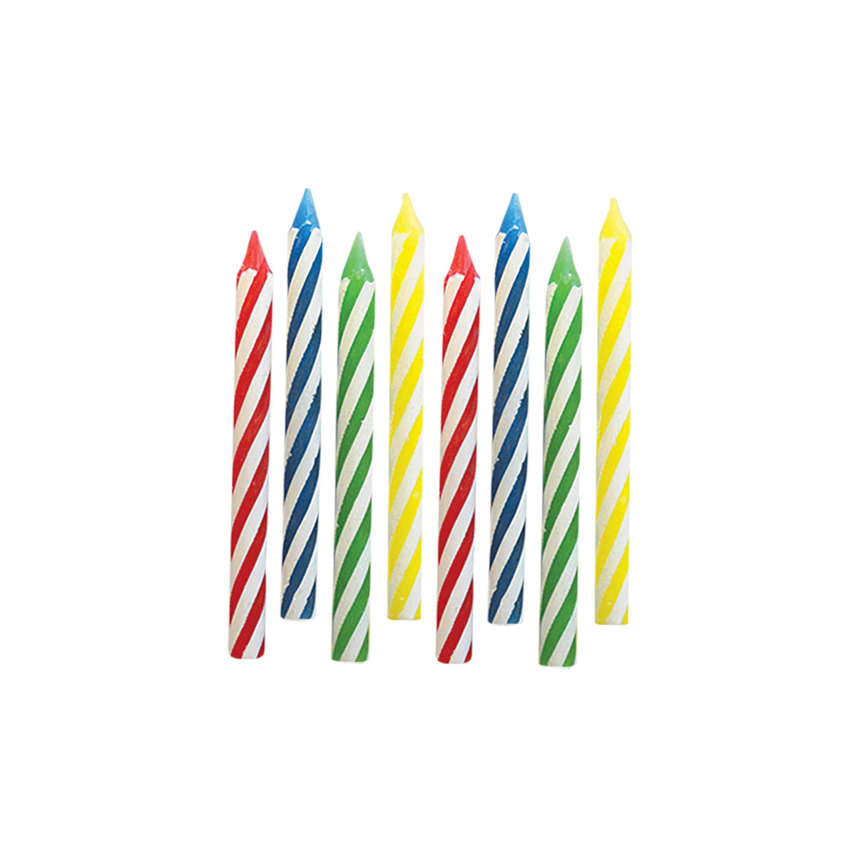 Vibrant Spiral Birthday Candles - Multicolor Set - Pack of 12