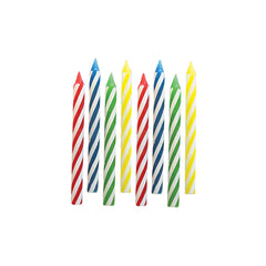 Vibrant Spiral Birthday Candles - Multicolor Set - Pack of 12