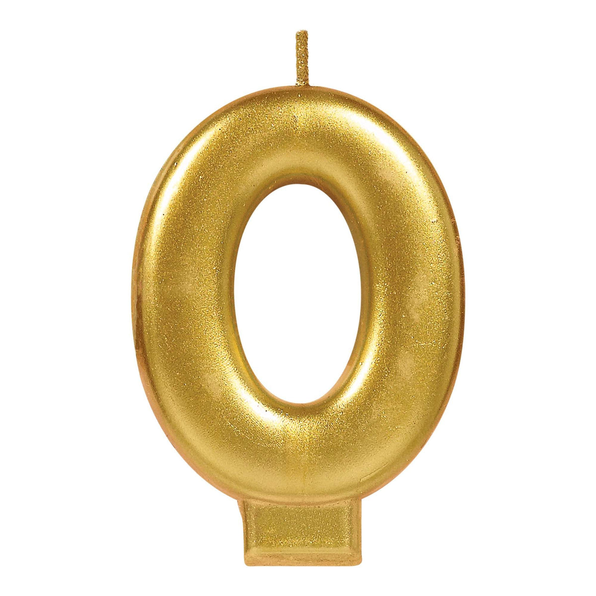 Golden Number 0 Birthday Candle - Case of 144