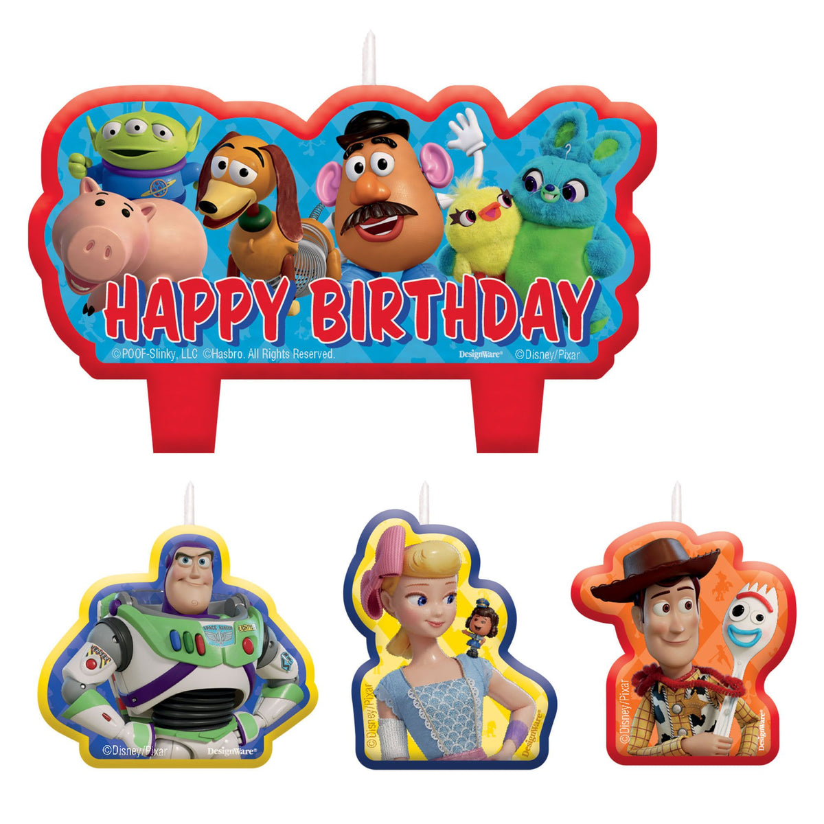 Disney Toy Story 4 Candles, 4-pc - Case of 72
