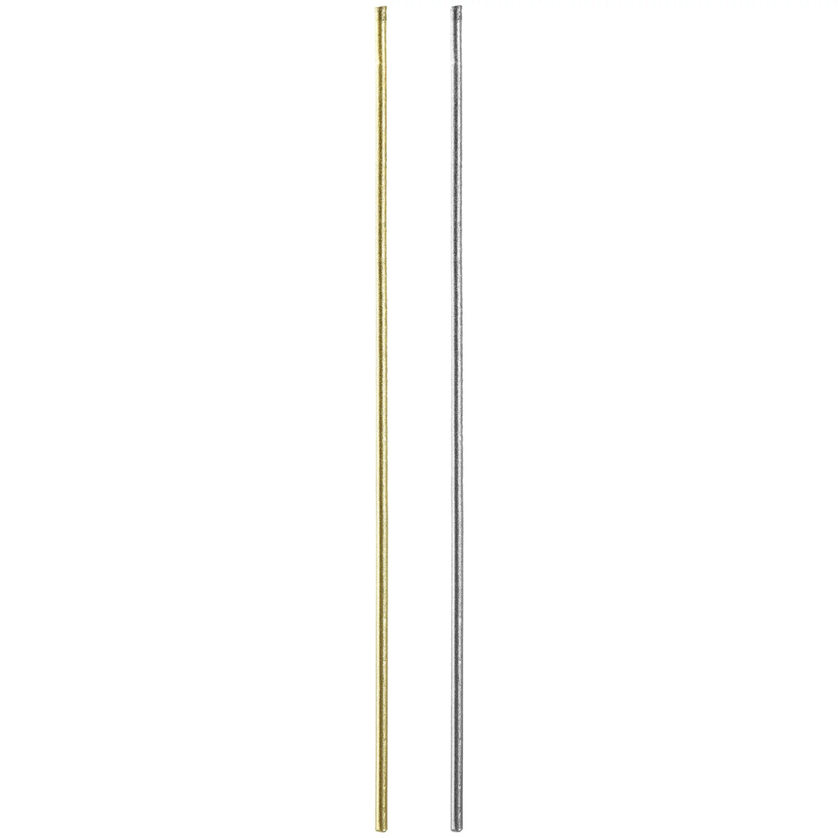 Glitter Slim Wax Candles, Silver/Gold, 8-inch, 2-ct - Pack of 36