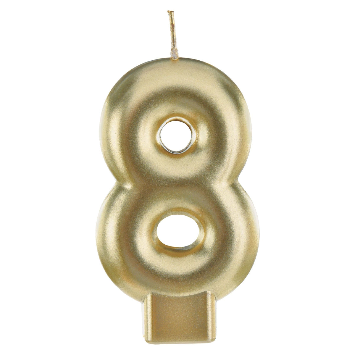 Gold Metallic Number 8 Molded Candle - Case of 12