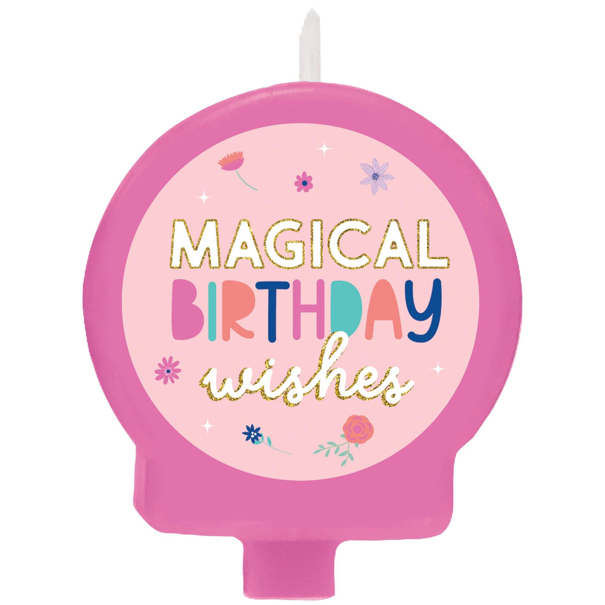 Unicorn Wishes Molded Birthday Candle - Case of 8