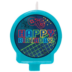 Game On Birthday Candle - Pack of 3